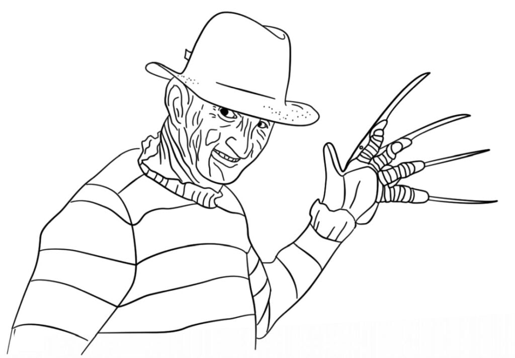 Freddy Krueger kleurplaten