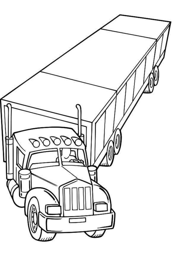 Fūra - een lange vrachtwagen kleurplaten