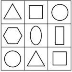 Geometrické tvary omaľovánky 
