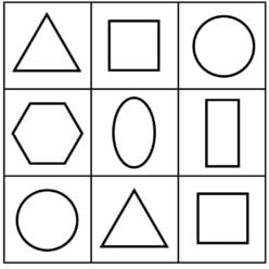 Renklendirmek için geometrik şekiller