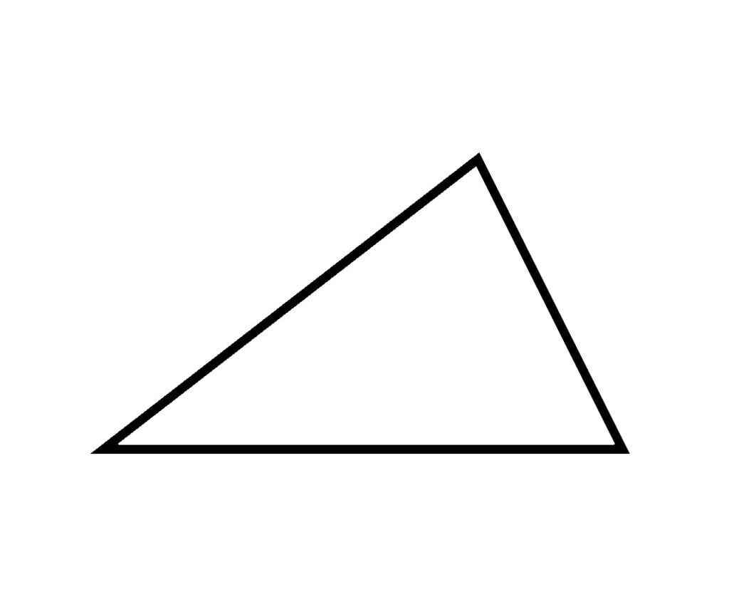 Triunghi poligonal la culoare