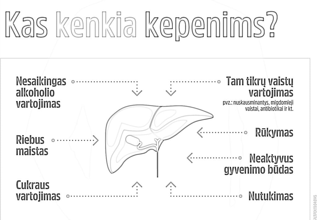 Kas kenkia kepenims? 