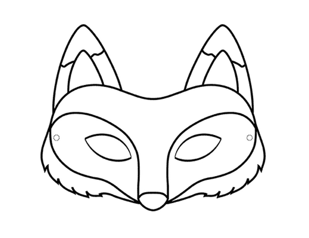 Mask ya Fox kwa rangi