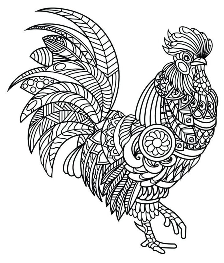 Mandala Rooster