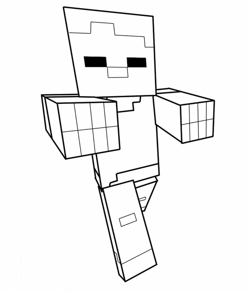 minecraft zombie da colorare