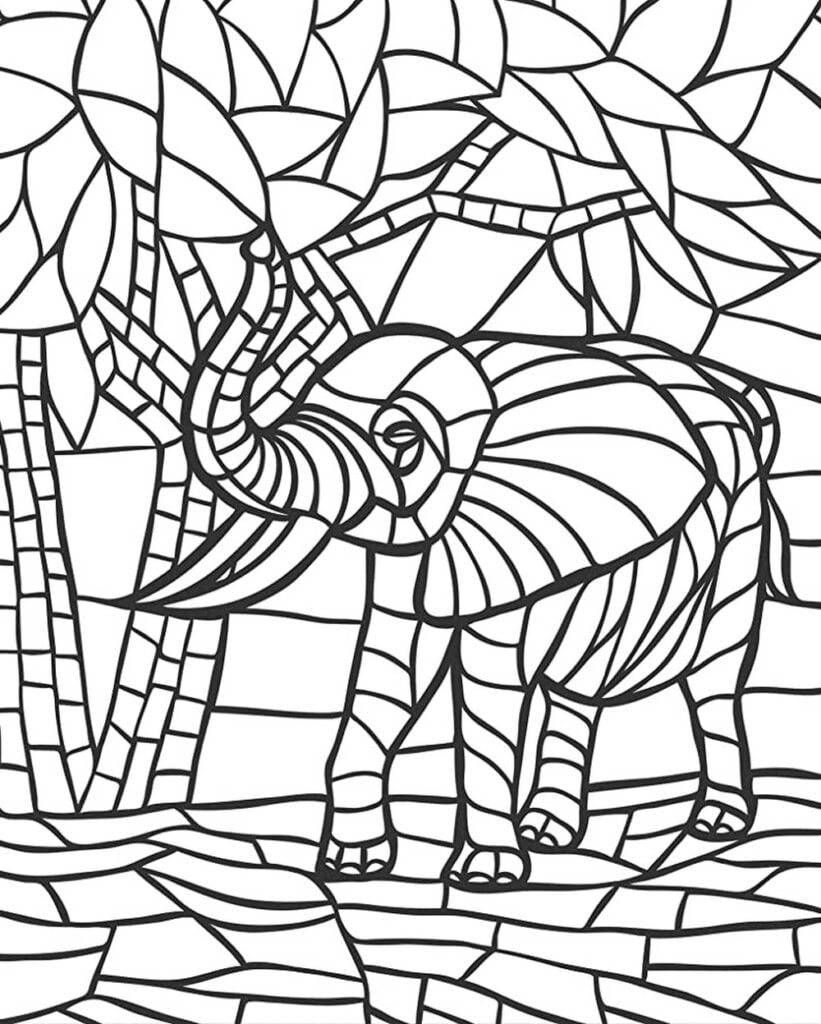 Mosaïque d'éléphant