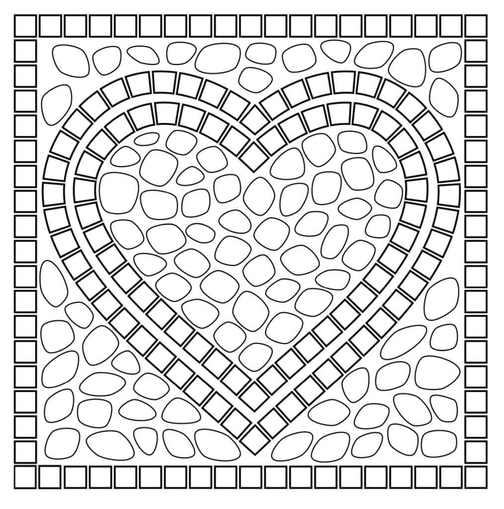 corazón de mosaico