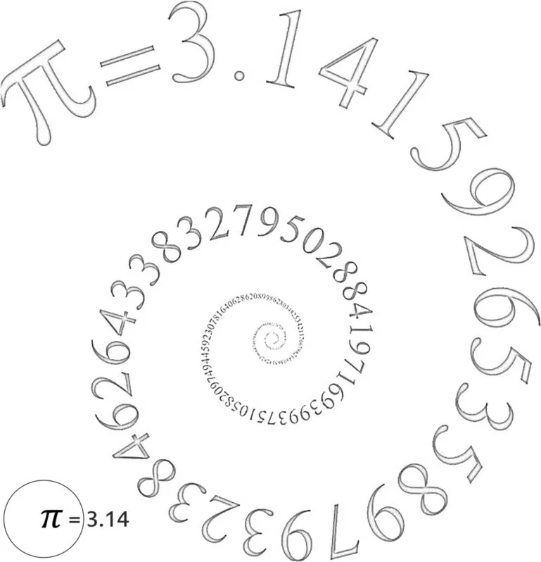 숫자 색칠 공부 pi = π = 3.14