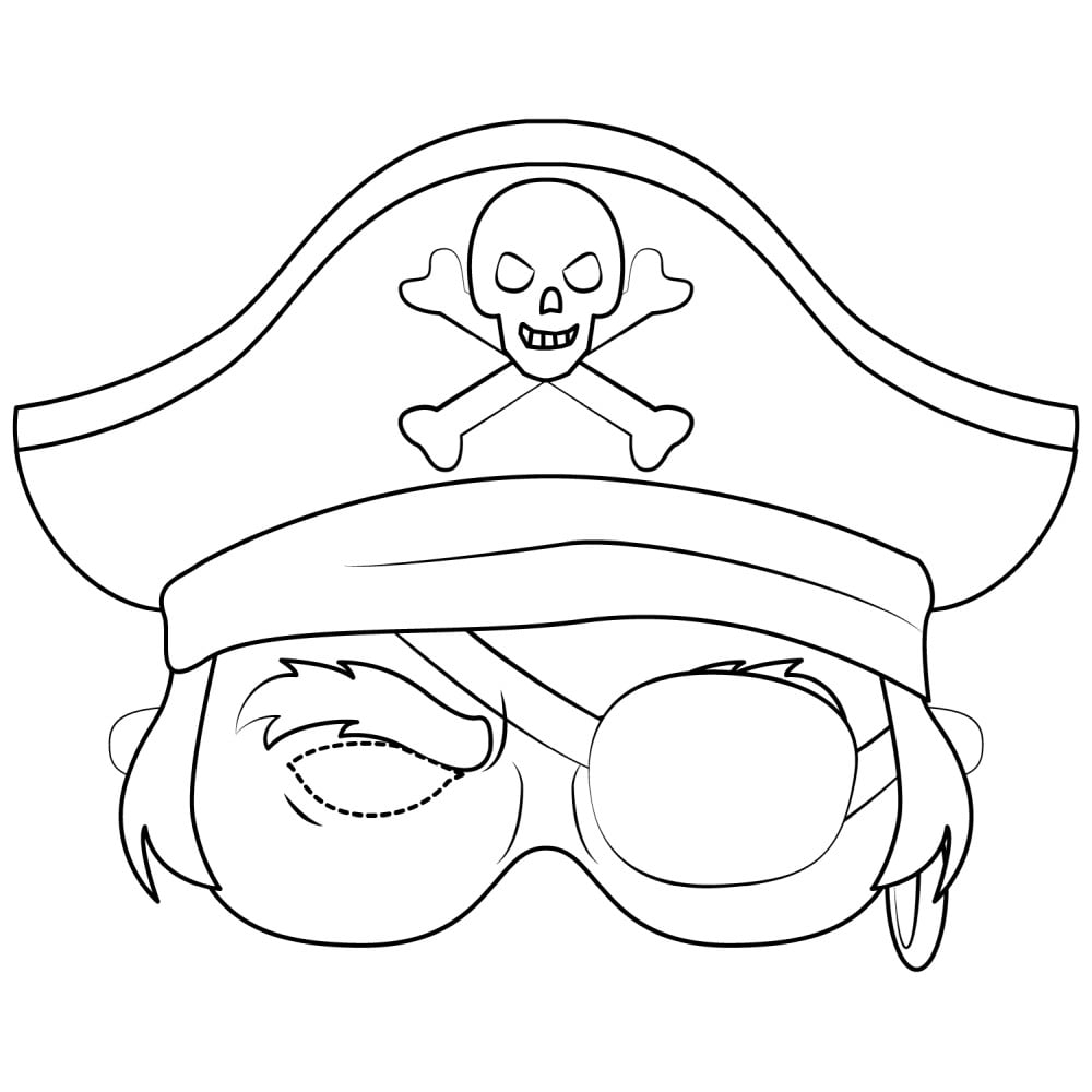 Topeng bajak laut untuk anak-anak