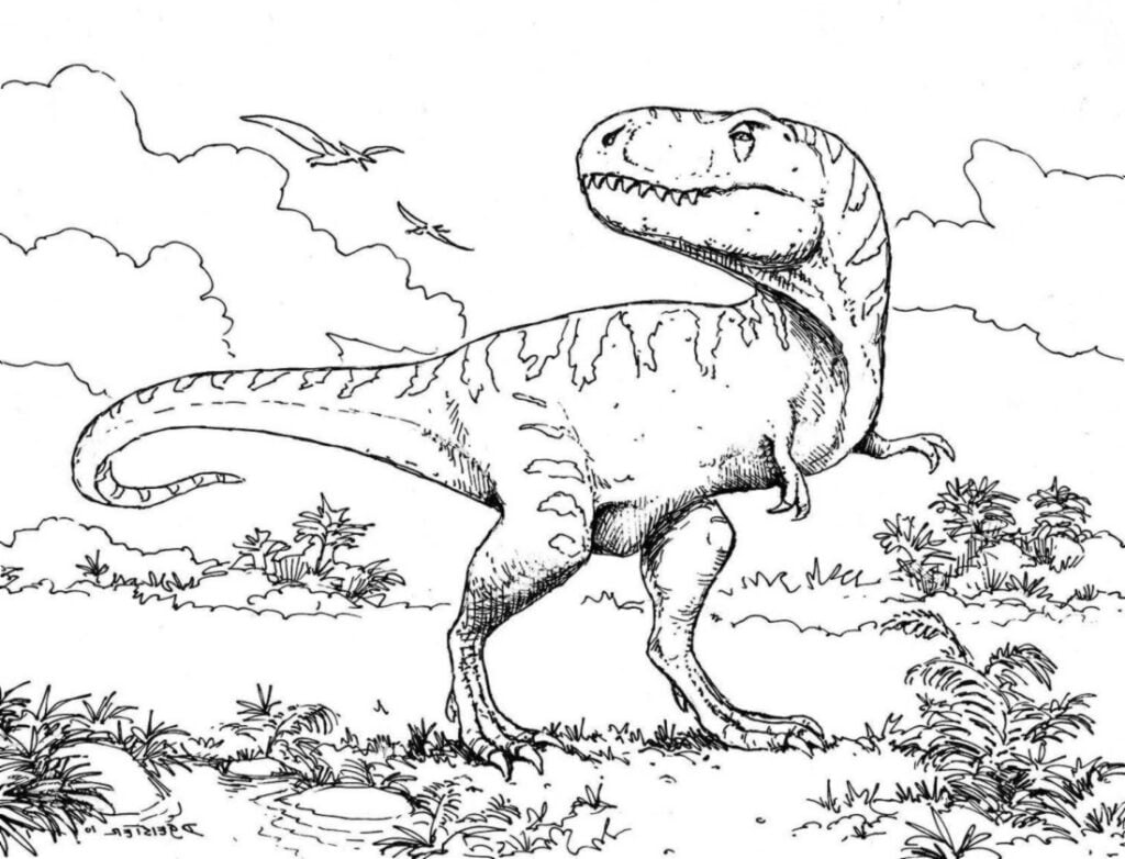 Ein räuberischer Dinosaurier