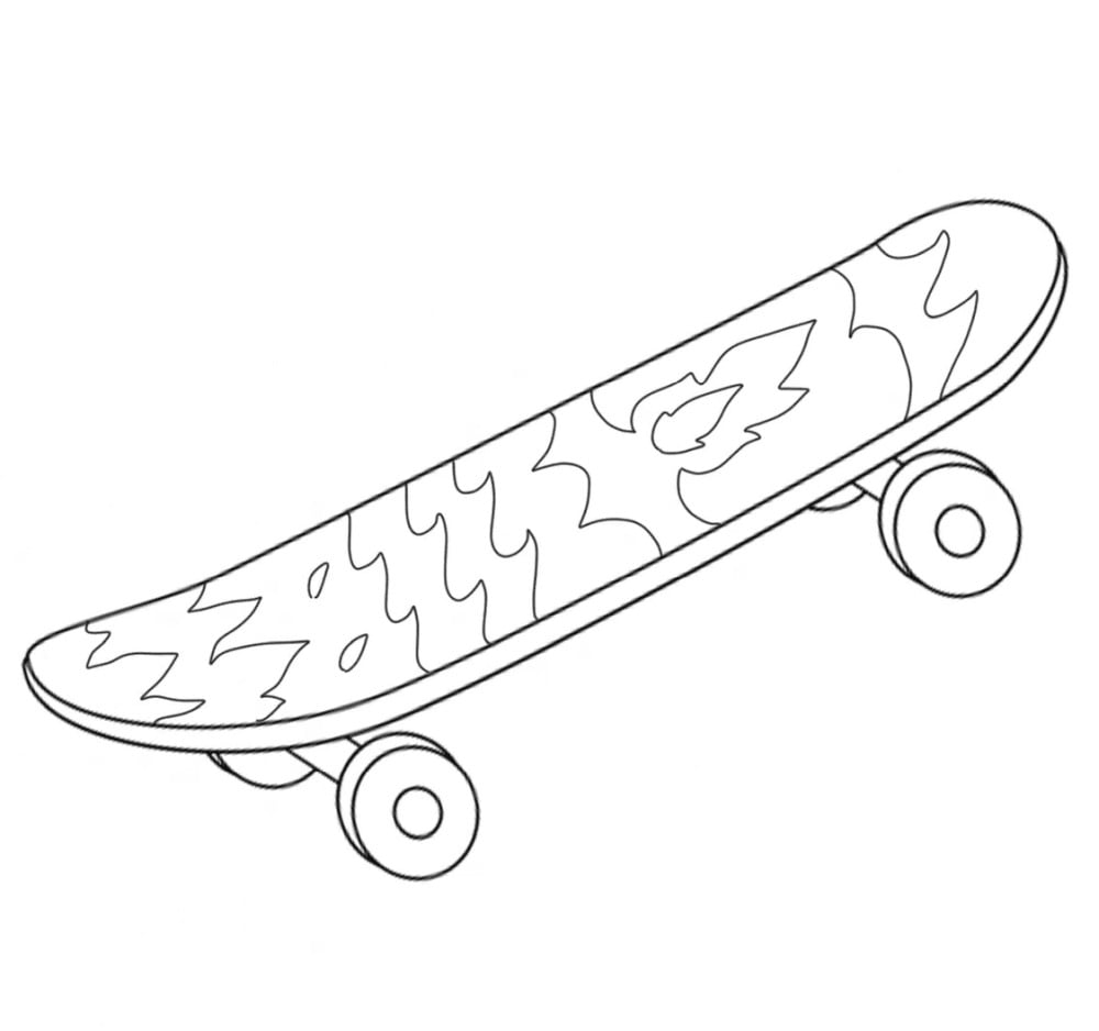 Skateboard da colorare
