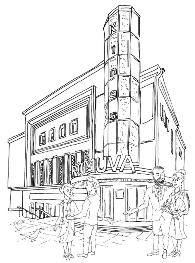 Kaunas Cinema "Romuva" coloriage