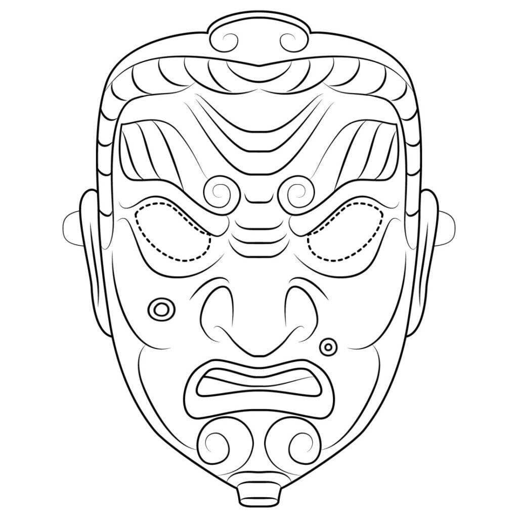 Samurai maske