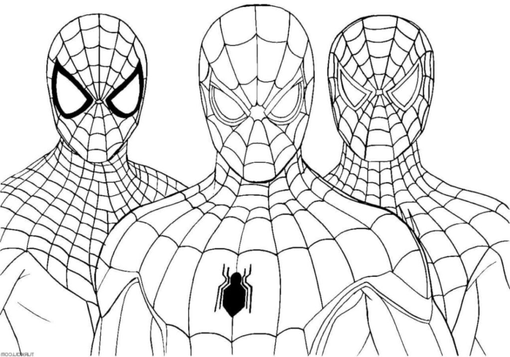 Spiderman (Spiderman) farve edderkoppemænd