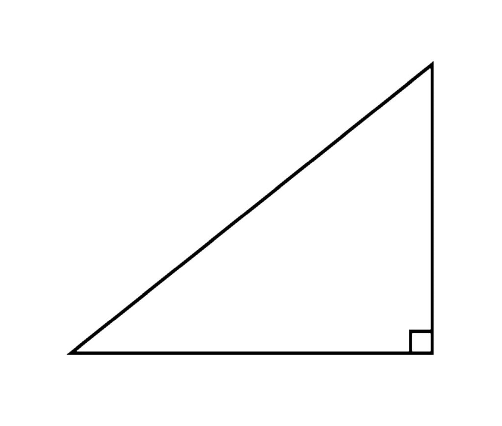 Triangle rectangle coloriage