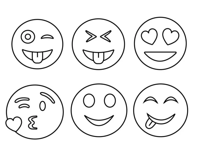 Smileys om in te kleur