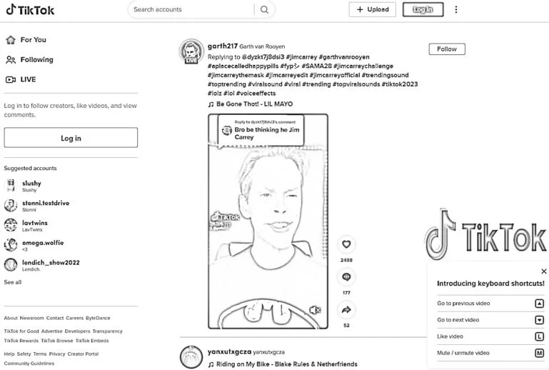 Tiktok для розмальовки