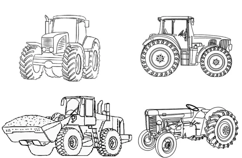 Les tracteurs sont coloriages