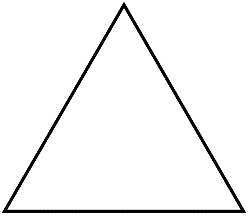 triangle régulier équilatéral coloriage