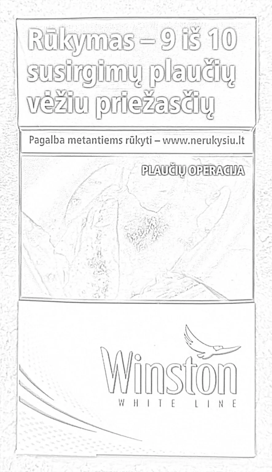 Winstoni sigaretid värvimine.