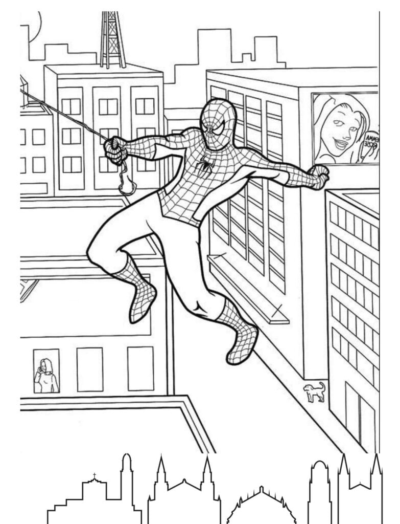 Spiderman para colorir