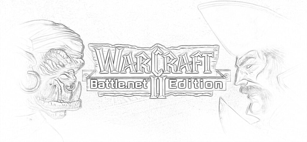 Warcraft krāsojamās lapass spēle