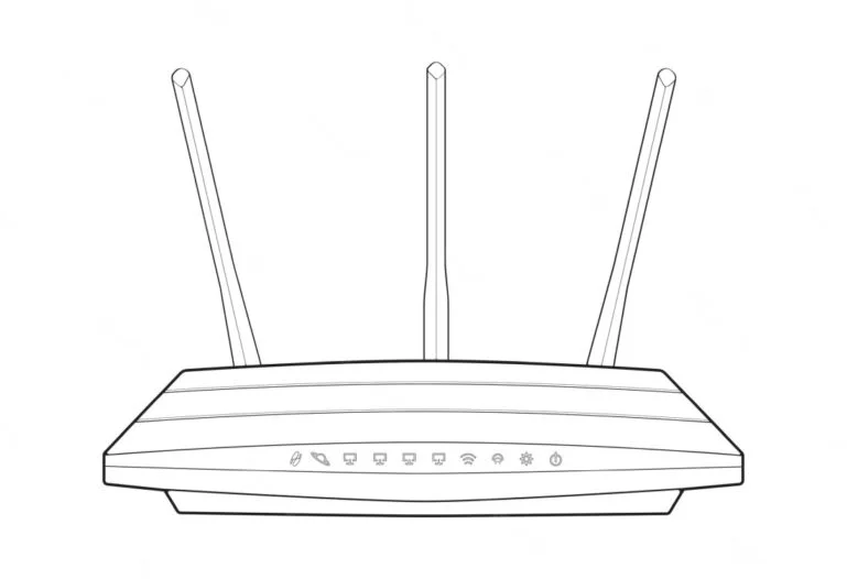 Internetový router omaľovánky 