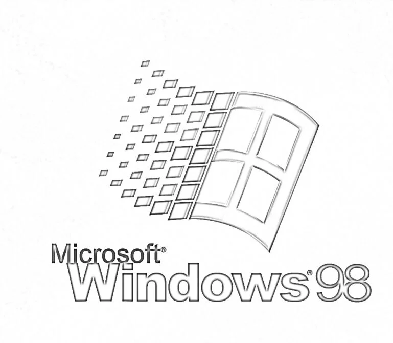 Omaľovánky Windows 98