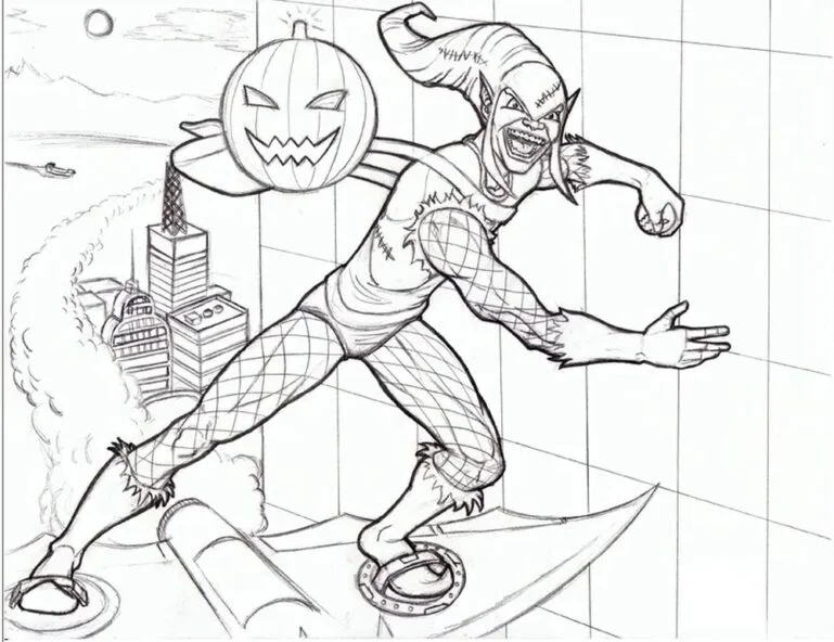 Faqe për ngjyrosje Green Goblin
