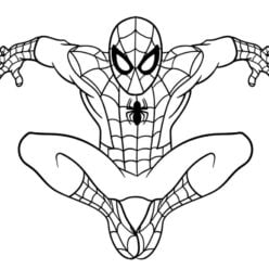 hombre araña para colorear