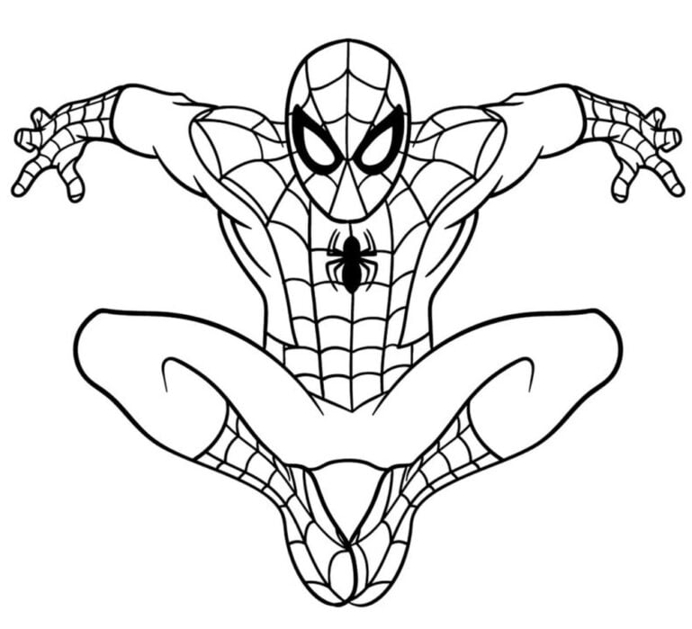 hombre araña para colorear