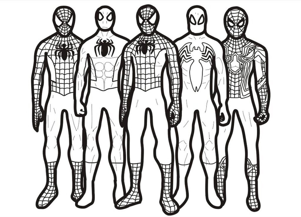 5 personas araña