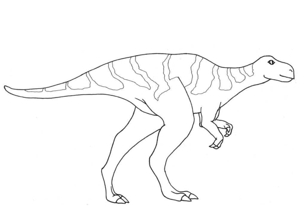 Plantetende dinosourus om in te kleur