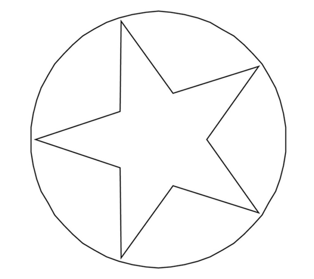 Una estrella en un círculo