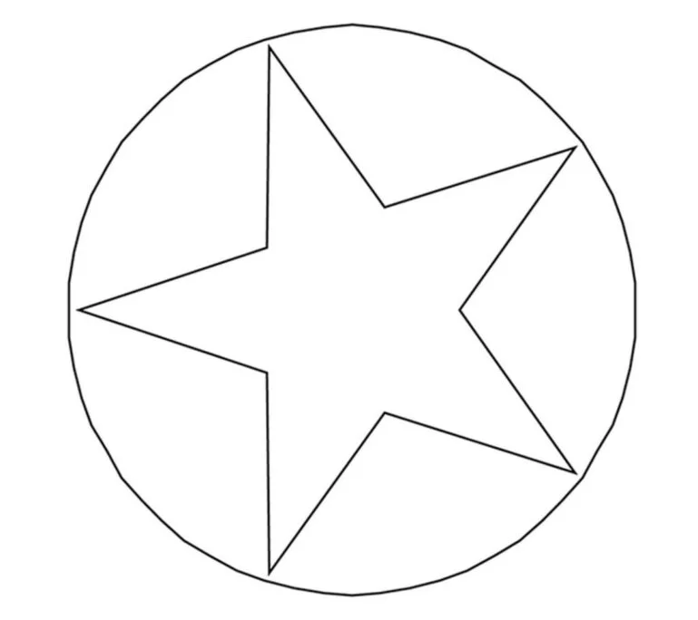 원 안의 별