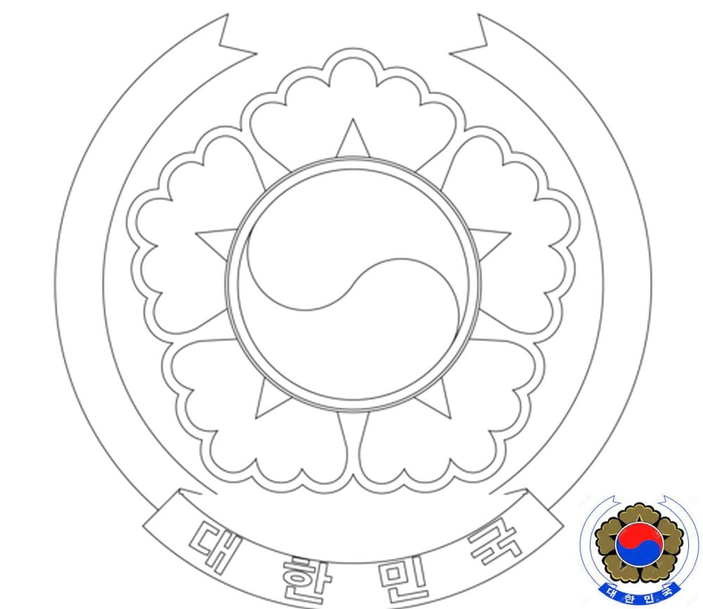 escudo de armas de corea del sur