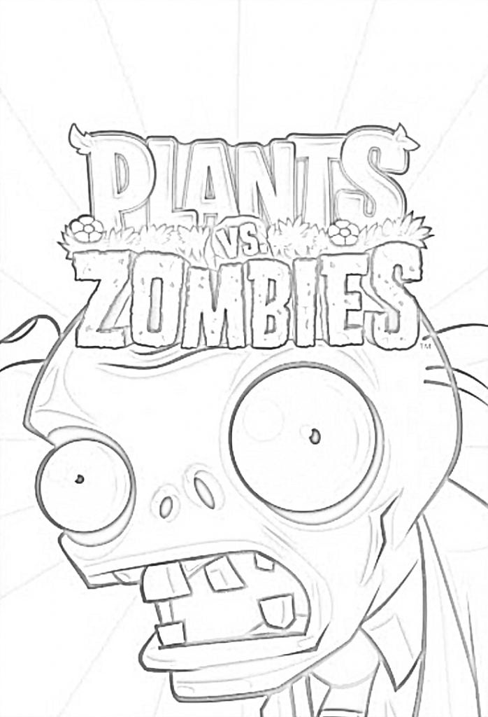 Juego de colorear Zombies vs Plants.