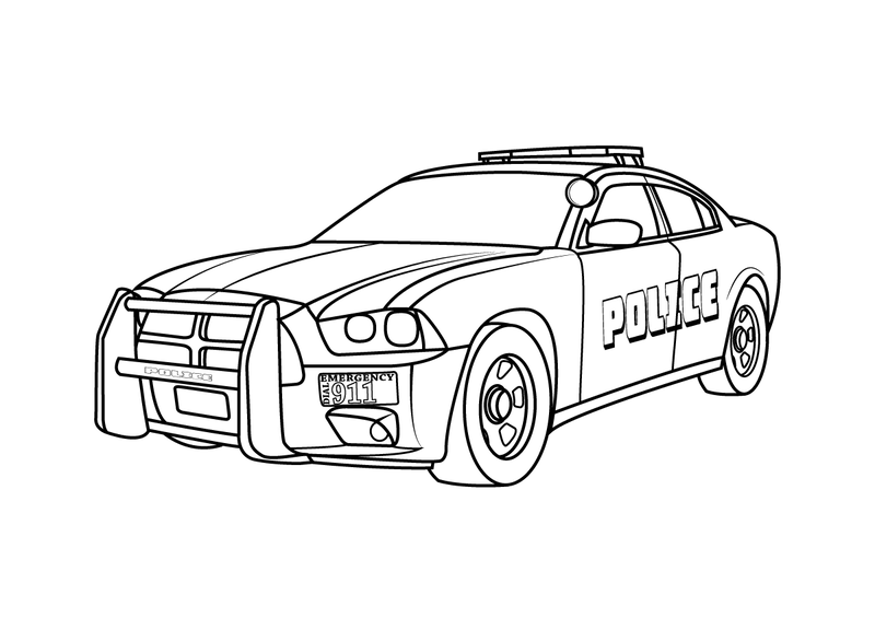 Colorear el coche de policía