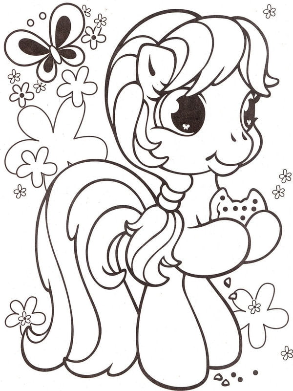 PONY flores para colorear