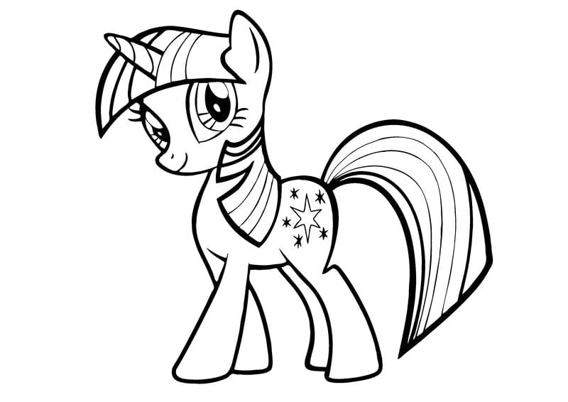 pony para imprimir y colorear