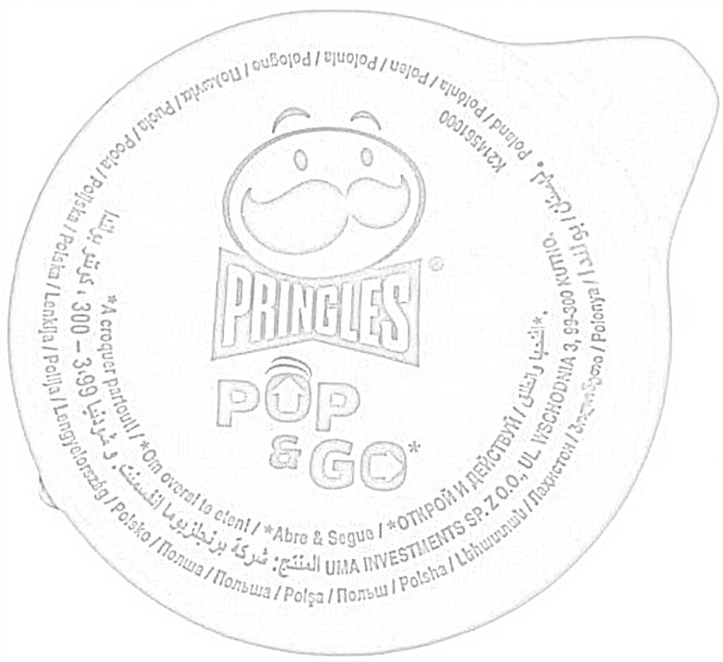 Pringles label sa pagkukulay