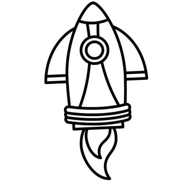 Färbe die Rakete