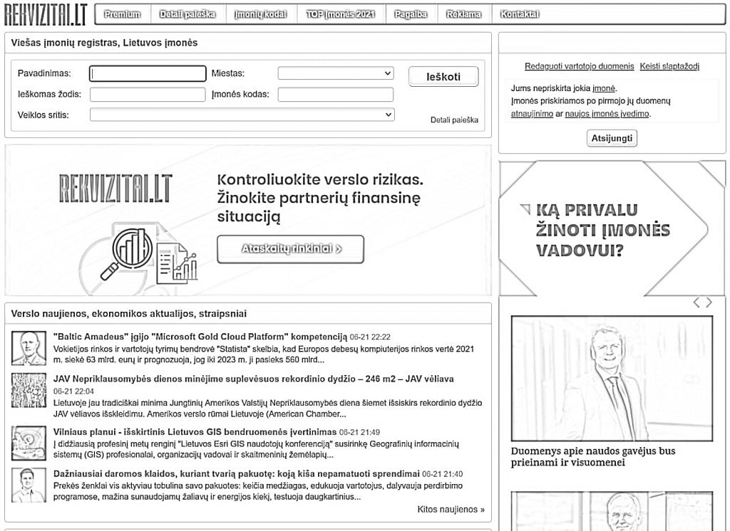 Portalo rekvizitai spalvinimas