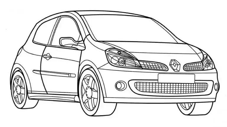 Machine Renault coloriage