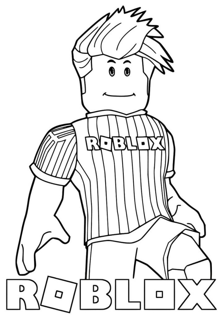 Colorir do jogador de futebol roblox