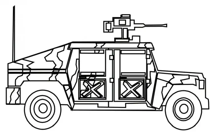 Panzerwagen Ausmalbilder