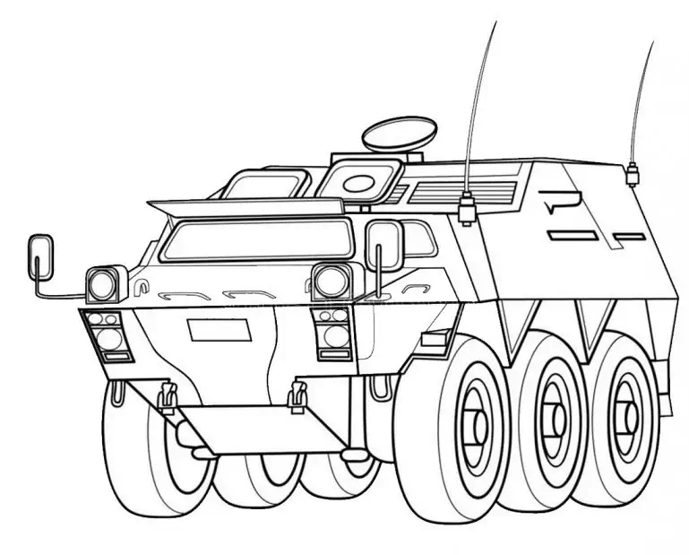 Gepanzerte Haubitze gefärbt