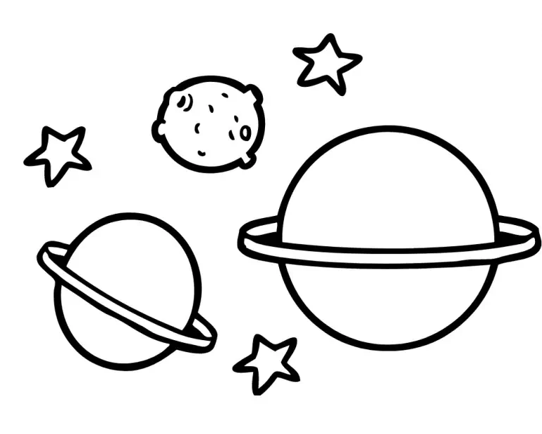 Saturn å farge.