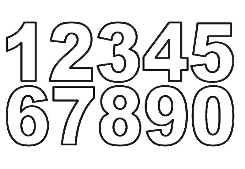 0 から 9 までの数字