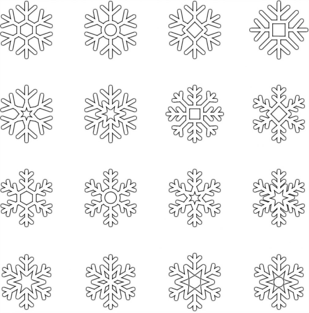 Snowflake colored snowflake drawings